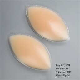 Dropship 1 Pair Push Up Silicone Triangle Bikini Swimsuit Bra Insert Pads Bra Pads Pasties Invisable Breast Enhancer Lingerie