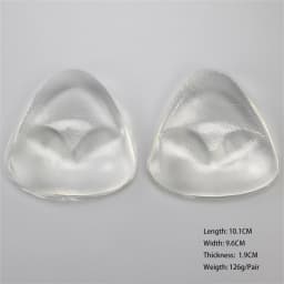Dropship 1 Pair Push Up Silicone Triangle Bikini Swimsuit Bra Insert Pads Bra Pads Pasties Invisable Breast Enhancer Lingerie