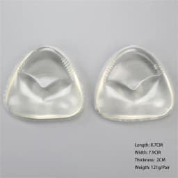 Dropship 1 Pair Push Up Silicone Triangle Bikini Swimsuit Bra Insert Pads Bra Pads Pasties Invisable Breast Enhancer Lingerie