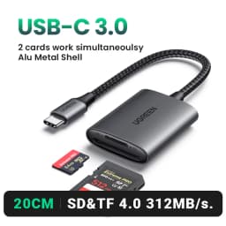 UGREEN Card Reader USB3.0 USB C  SD Micro SD Card Reader for Laptop Computer Smart Memory Cardreader SD Card Reader Card Adapter