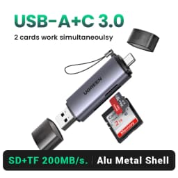 UGREEN Card Reader USB3.0 USB C  SD Micro SD Card Reader for Laptop Computer Smart Memory Cardreader SD Card Reader Card Adapter