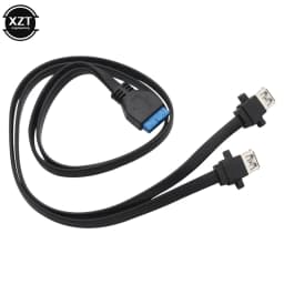 2 Port USB 3.0 Front Panel 20 Pin USB3.0 Hub Expansion Bay Adapter Plastic Bracket for PC Desktop 3.5 Inch Floppy Bay