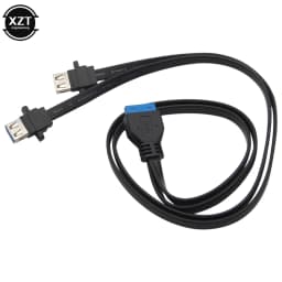 2 Port USB 3.0 Front Panel 20 Pin USB3.0 Hub Expansion Bay Adapter Plastic Bracket for PC Desktop 3.5 Inch Floppy Bay