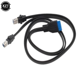 2 Port USB 3.0 Front Panel 20 Pin USB3.0 Hub Expansion Bay Adapter Plastic Bracket for PC Desktop 3.5 Inch Floppy Bay