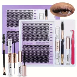 Eyelash Clusters Kit Large Capacity Wispy Individual Lashes Natural DIY Cluster Eyelash Extensions Makeup Tool