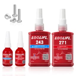 50ml 271 243 Blue Thread Locker Nuts-Bolts Locker,Screw Adhesive Lock Tight Seal Fasteners Anaerobic Curing Metal Glue Rustproof