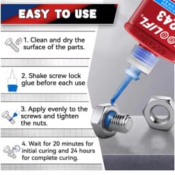 50ml 271 243 Blue Thread Locker Nuts-Bolts Locker,Screw Adhesive Lock Tight Seal Fasteners Anaerobic Curing Metal Glue Rustproof