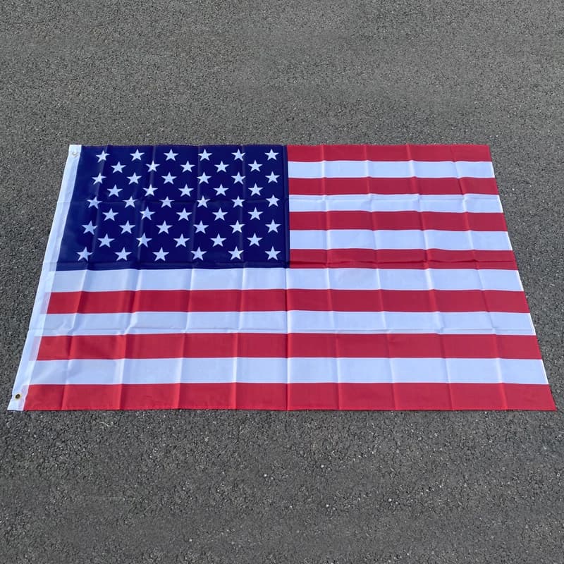 Aerxemrbrae 60*90cm 150x90cm US Banner High Quality Double Sided Printed Polyester American Flag Grommets USA Flag