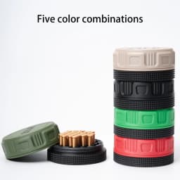 Mini .22LR Ammunition Storage Box Pocket Size Fits 50 Rounds Secure Screw Lid Durable Case For Small Caliber Rounds