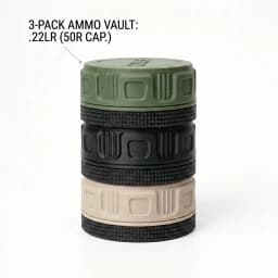 Mini .22LR Ammunition Storage Box Pocket Size Fits 50 Rounds Secure Screw Lid Durable Case For Small Caliber Rounds