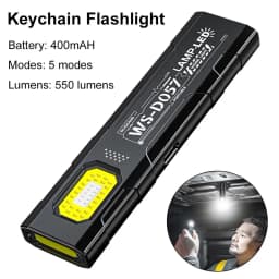 2026new LED Keychain Flashlight USB-C Rechargeable 800Lm Portable Mini Torch Light Pocket Lantern Flood Work Light With Magnet