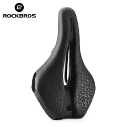 ROCKBROS Breathable Hollow Bike Saddle for MTB Road Shockproof Lightweight Cycling Seat Premium PU Leather with Non-Slip Surface