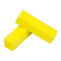 2pcs Nail Art Sanding Buffer Block Set Yellow & Pink Manicure Pedicure Accessories for Smooth Finish on Nails