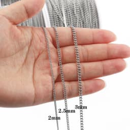 2 Meters Stainless Steel Jewelry Chains Variety Steel Color Style Craft Chains Roll For Handmade Accessories Findings Wholesale