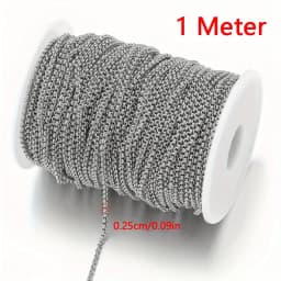 2 Meters Stainless Steel Jewelry Chains Variety Steel Color Style Craft Chains Roll For Handmade Accessories Findings Wholesale