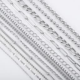 2 Meters Stainless Steel Jewelry Chains Variety Steel Color Style Craft Chains Roll For Handmade Accessories Findings Wholesale