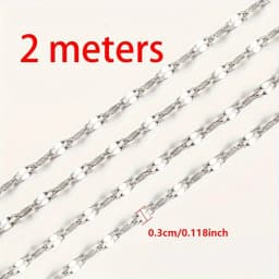 2 Meters Stainless Steel Jewelry Chains Variety Steel Color Style Craft Chains Roll For Handmade Accessories Findings Wholesale