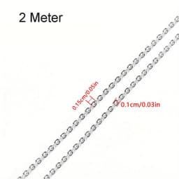2 Meters Stainless Steel Jewelry Chains Variety Steel Color Style Craft Chains Roll For Handmade Accessories Findings Wholesale