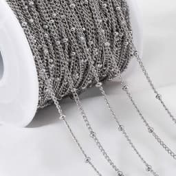 2 Meters Stainless Steel Jewelry Chains Variety Steel Color Style Craft Chains Roll For Handmade Accessories Findings Wholesale