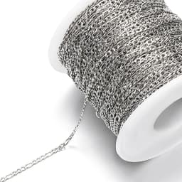 2 Meters Stainless Steel Jewelry Chains Variety Steel Color Style Craft Chains Roll For Handmade Accessories Findings Wholesale