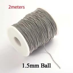 2 Meters Stainless Steel Jewelry Chains Variety Steel Color Style Craft Chains Roll For Handmade Accessories Findings Wholesale