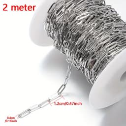 2 Meters Stainless Steel Jewelry Chains Variety Steel Color Style Craft Chains Roll For Handmade Accessories Findings Wholesale