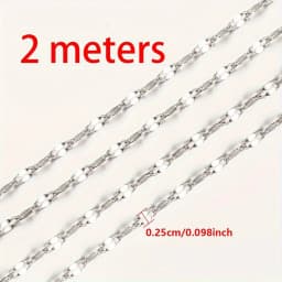 2 Meters Stainless Steel Jewelry Chains Variety Steel Color Style Craft Chains Roll For Handmade Accessories Findings Wholesale