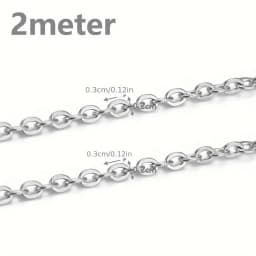 2 Meters Stainless Steel Jewelry Chains Variety Steel Color Style Craft Chains Roll For Handmade Accessories Findings Wholesale