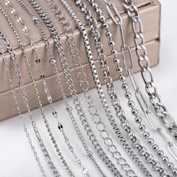 2 Meters Stainless Steel Jewelry Chains Variety Steel Color Style Craft Chains Roll For Handmade Accessories Findings Wholesale