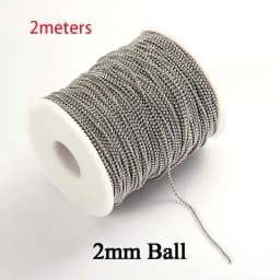 2 Meters Stainless Steel Jewelry Chains Variety Steel Color Style Craft Chains Roll For Handmade Accessories Findings Wholesale