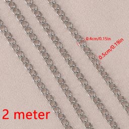 2 Meters Stainless Steel Jewelry Chains Variety Steel Color Style Craft Chains Roll For Handmade Accessories Findings Wholesale