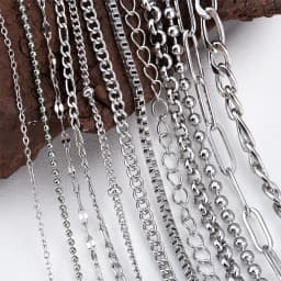 2 Meters Stainless Steel Jewelry Chains Variety Steel Color Style Craft Chains Roll For Handmade Accessories Findings Wholesale