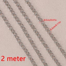 2 Meters Stainless Steel Jewelry Chains Variety Steel Color Style Craft Chains Roll For Handmade Accessories Findings Wholesale