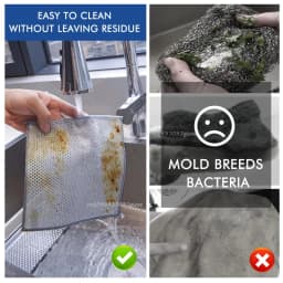 1-50PCS Magic Dishcloth Silver Wire Cleaning Kitchen Cloth Thickened Microfiber Wash Towel Built-in Sponge Steel Wire Ball Rag