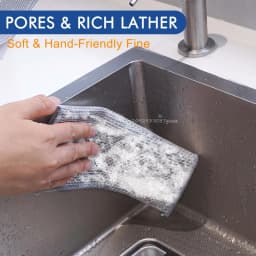 1-50PCS Magic Dishcloth Silver Wire Cleaning Kitchen Cloth Thickened Microfiber Wash Towel Built-in Sponge Steel Wire Ball Rag