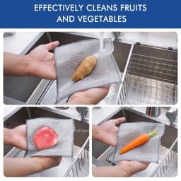 1-50PCS Magic Dishcloth Silver Wire Cleaning Kitchen Cloth Thickened Microfiber Wash Towel Built-in Sponge Steel Wire Ball Rag