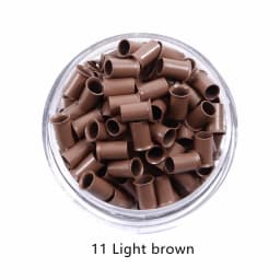 3.4mm 1000pcs Long Euro Lock Flared Flaring Micro Copper Tube Rings Beads Links Human Hair Extensions tools