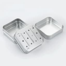 Portable Double Layer Aluminum Soap Dish with Lid Drain Design Soap Box for Travel Hotel Bathroom Outdoor Soap Holder Container