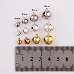 Silver Gold Nickel Copper Jingle Bells Pendants Hanging Christmas Ornaments Christmas Decorations Party DIY Crafts Accessories