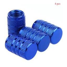 4pcs Knurling Style Tire Valve Caps Aluminum Silver Car Bike Wheel Stem Air Valve Caps Tire Pressure Cap Accessory