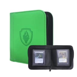 Waterproof PU Leather Side Load Zipper Card Binder 32 Slots Trading Card Album for 3'×4' Cards, Ideal for TCG, Game/Sport Cards