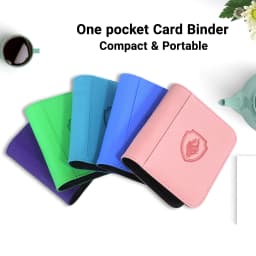 Waterproof PU Leather Side Load Zipper Card Binder 32 Slots Trading Card Album for 3'×4' Cards, Ideal for TCG, Game/Sport Cards