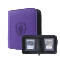Waterproof PU Leather Side Load Zipper Card Binder 32 Slots Trading Card Album for 3'×4' Cards, Ideal for TCG, Game/Sport Cards