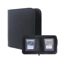 Waterproof PU Leather Side Load Zipper Card Binder 32 Slots Trading Card Album for 3'×4' Cards, Ideal for TCG, Game/Sport Cards