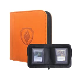 Waterproof PU Leather Side Load Zipper Card Binder 32 Slots Trading Card Album for 3'×4' Cards, Ideal for TCG, Game/Sport Cards