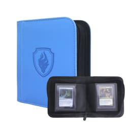 Waterproof PU Leather Side Load Zipper Card Binder 32 Slots Trading Card Album for 3'×4' Cards, Ideal for TCG, Game/Sport Cards