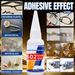 502 Super Glue Instant Cyanoacrylate Adhesive High Strength Fast Drying for Metal Wood Plastic Ceramic Glass DIY Bonding Tool