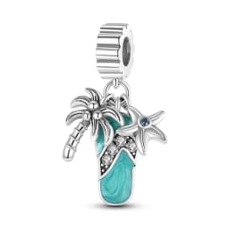 Summer Series Original 925 Sterling Silver Charms Bead Blue Marine Life Pendant Fit Original Bracelet For Women Jewelry Gift