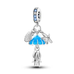 Summer Series Original 925 Sterling Silver Charms Bead Blue Marine Life Pendant Fit Original Bracelet For Women Jewelry Gift