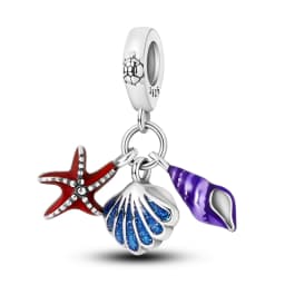 Summer Series Original 925 Sterling Silver Charms Bead Blue Marine Life Pendant Fit Original Bracelet For Women Jewelry Gift